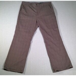 AG Women's Jeans Tailored Kinsley High Rise Crop Boot Size 32 Brown With Stripes